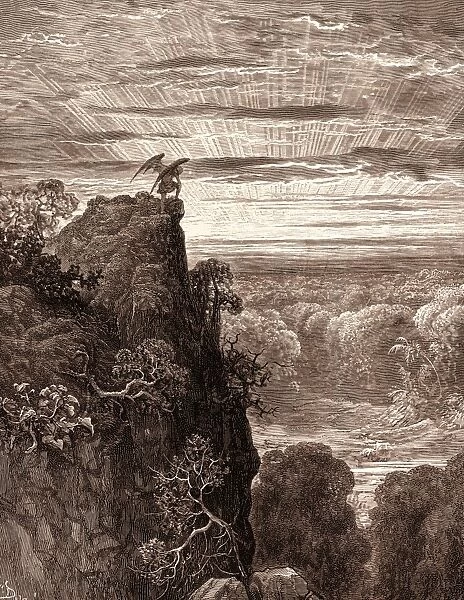 Satan Overlooking Paradise, by Gustave Dore