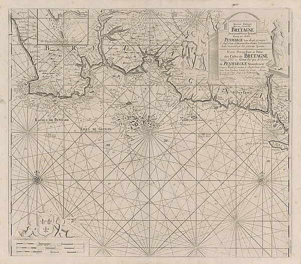 Sea chart of part of the south coast of Brittany, Anonymous, Johannes van Keulen (I)