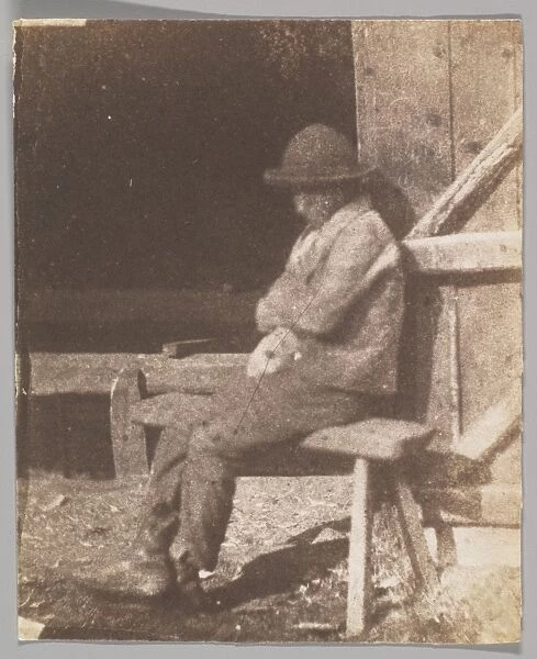 Seated Lad 1845-50 Salted paper print paper negative