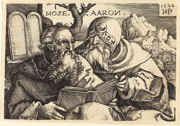Sebald Beham (German, 1500 - 1550), Moses and Aaron, 1526, engraving