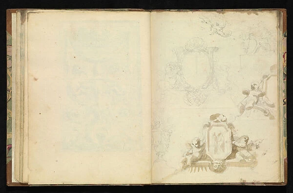 Sketchbook ornamental decorative designs 18th century