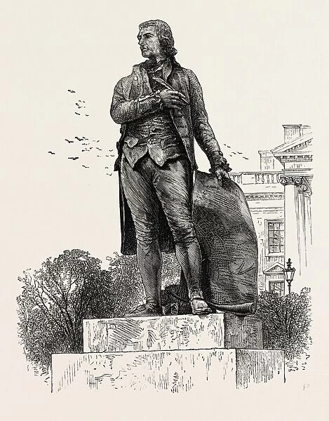 Statue of Jefferson in Front of the White House, Washington, United States of America
