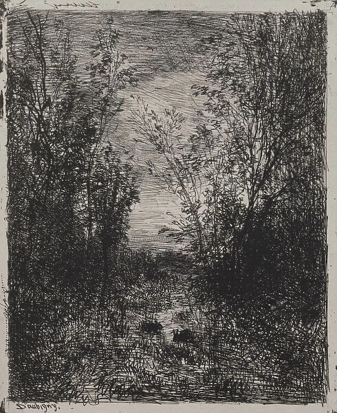 Stream Glade original impression 1862 printed