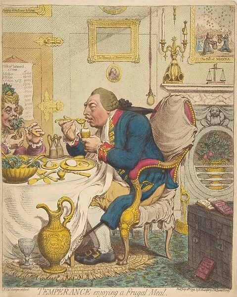 Temperance Enjoying Frugal Meal July 28 1792