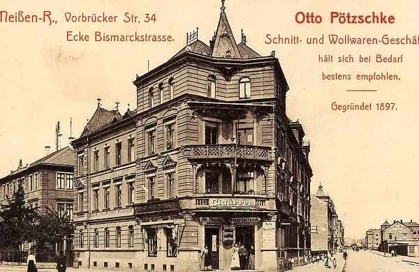 Texts Buildings MeiBen Shops Saxony 1907