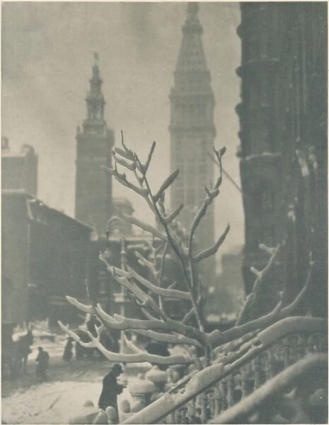 Two Towers New York 1911 printed 1913 Photogravure
