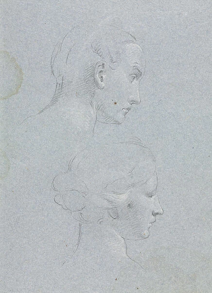 Verona Sketchbook Two heads page 85 1760 Francesco Lorenzi