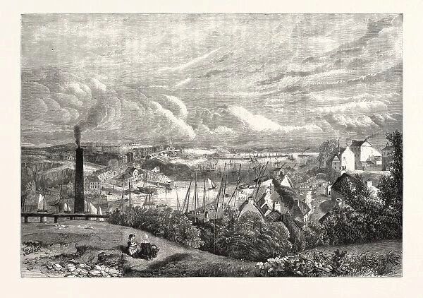 View of Milford Haven from Hakin. from a Painting by Mr Wehnart, 1860