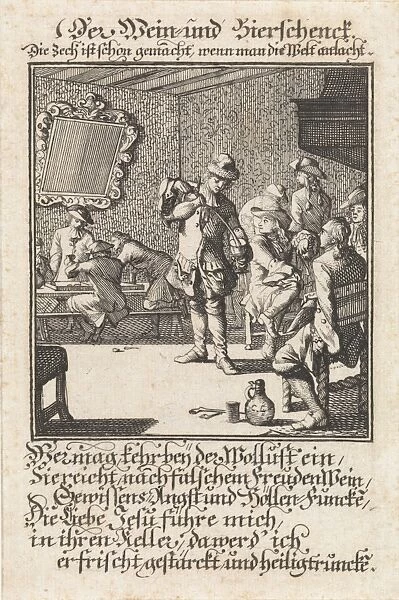 Wine and beer pourer, Caspar Luyken, Anonymous, 1698