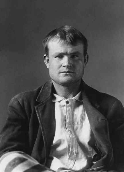 Butch Cassidy mugshot taken at Wyoming Territorial Prison, 1894