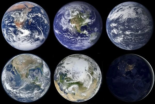 Image comparison of iconic views of planet Earth