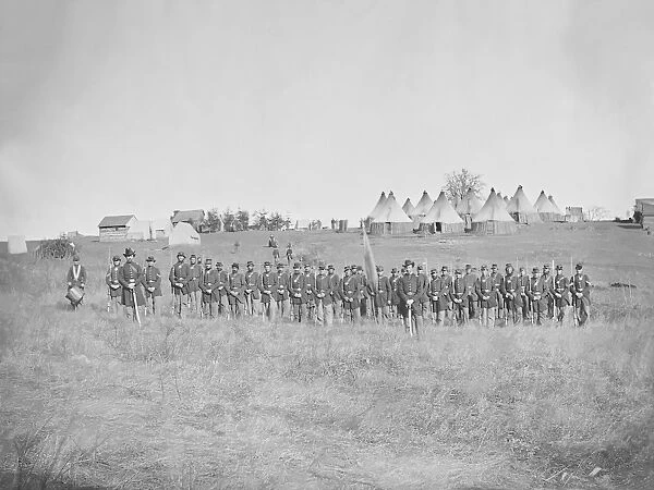 Infantry on parade during American Civil War