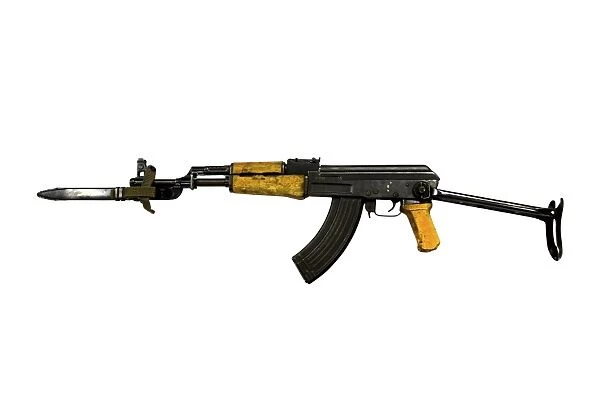 Russian AK-47 assault rifle with bayonet