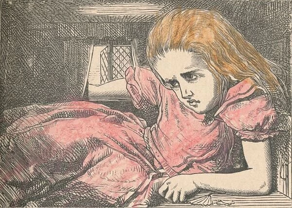Alice, as she grows larger, 1889. Artist: John Tenniel