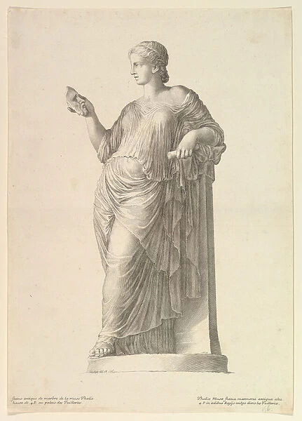 Ancient Statue of the Muse Thalia, 1669. Creator: Claude Mellan