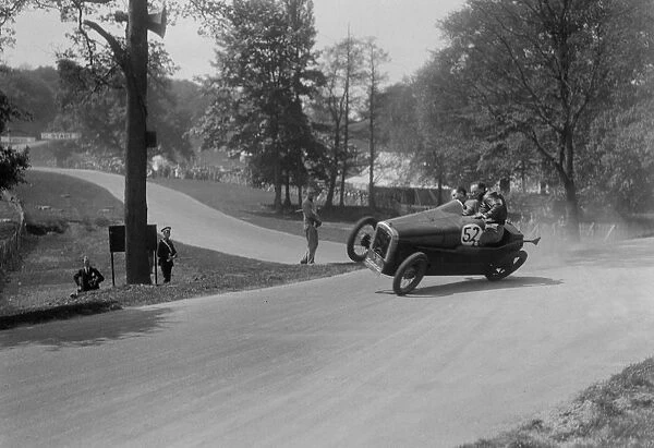 Austin 7 of B Sparrow about to crash, Donington Park Race Meeting, Leicestershire, 1933
