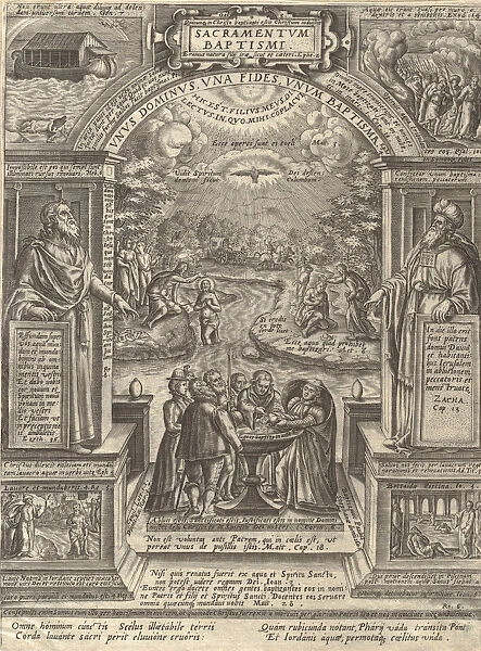 Baptism, from the series The Seven Sacraments, 1576. 1576. Creator: Philip Galle