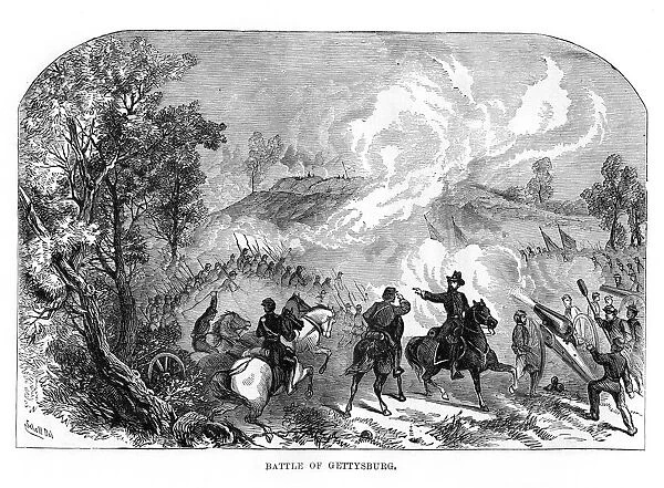 The Battle of Gettysburg, American Civil War, 1-3 July 1863, (1872)
