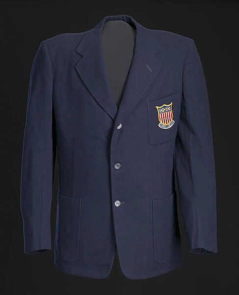 Blazer, tie, and belt worn by Ted Corbitt for the 1952 Helsinki XV Olympics, 1952