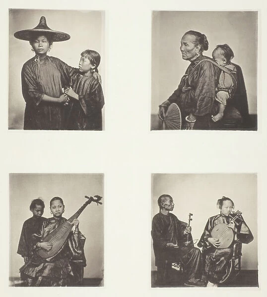 Boat Girls; A Canton Boatwoman and Child; Musicians; Musicians, c. 1868