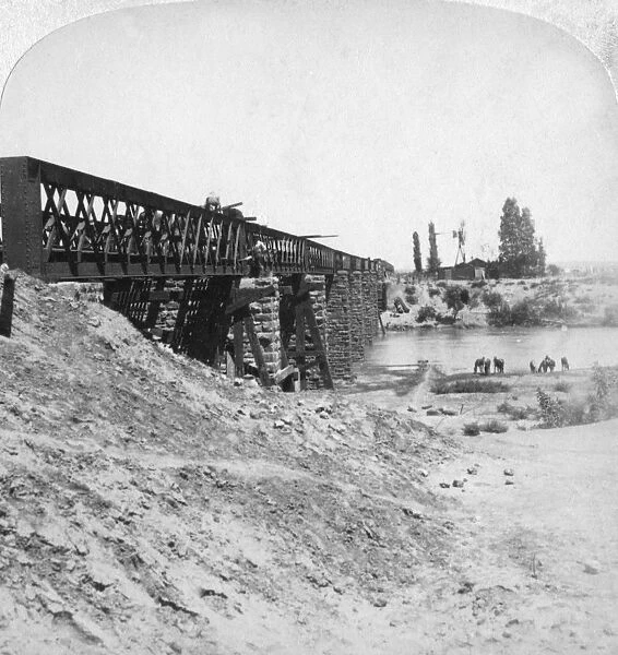 Bridge over the Modder River, South Africa, 21st February 1900. Artist: Underwood & Underwood