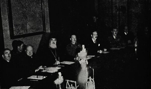 British and Greek Ministers Confer in Athens, Christmas Day, 1944, (1945). Creator: Unknown