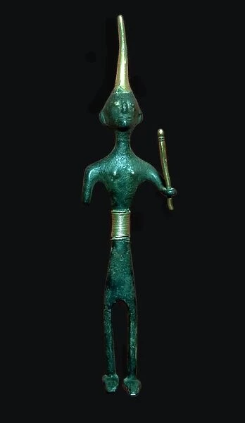 Bronze and gold Canaanite deity