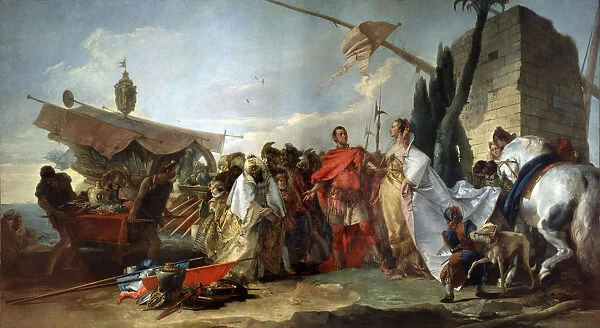 Caesar meeting Cleopatra, 1747. Artist: Giovanni Domenico Tiepolo