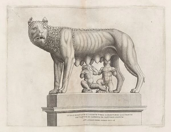 Capitoline Wolf with Romulus and Remus, 1552. Creator: Unknown