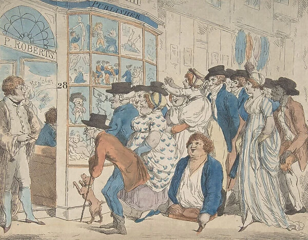 Caricature Shop of Piercy Roberts, 28 Middle Row, Holborn, 1801. Creator: Piercy Roberts