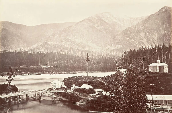 Cascades, Oregon, 1867, printed ca. 1876. Creator: Carleton Emmons Watkins