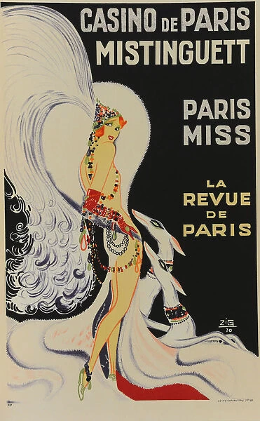 Casino de Paris. Mistinguett. Paris Miss, 1930. Creator: Zig (Louis Gaudin) (1882-1936)