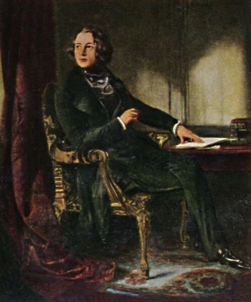 Charles Dickens 1812-1870. - Gemalde von Maclise, 1934
