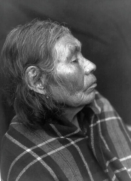 Chinook female profile, 1910, c1910. Creator: Edward Sheriff Curtis