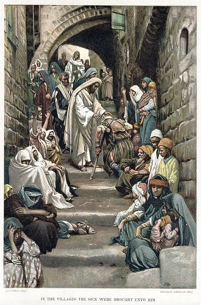 Christ healing the sick brought to him in the villages, c1890. Artist: James Tissot