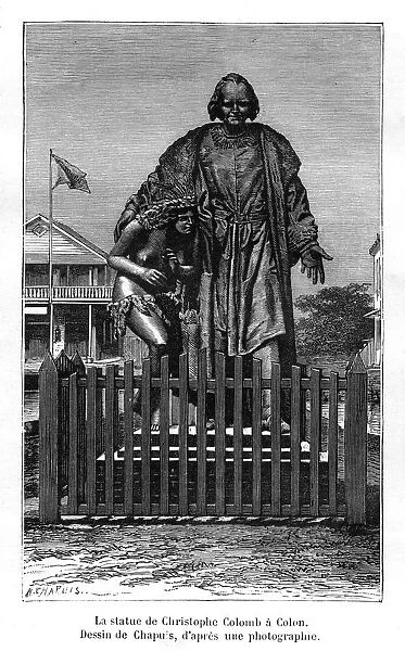 Christopher Columbus statue, Colon, Panama, 19th century. Artist: Chapuis