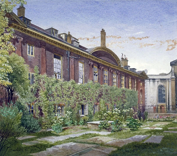 Christs Hospital, Newgate Street, City of London, 1881. Artist: John Crowther