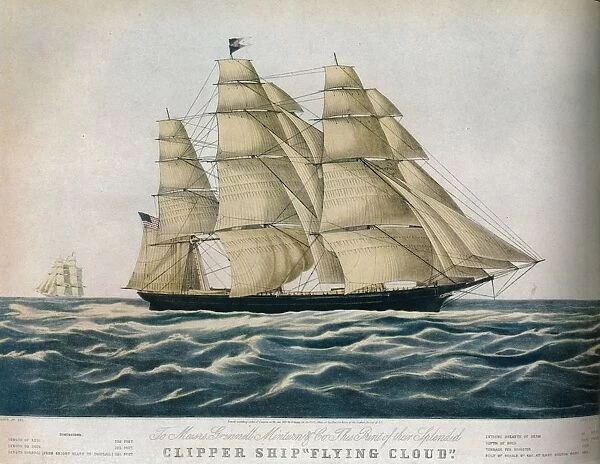 Clipper Ship: Flying Cloud, 1852. Artist: E Brown Jr