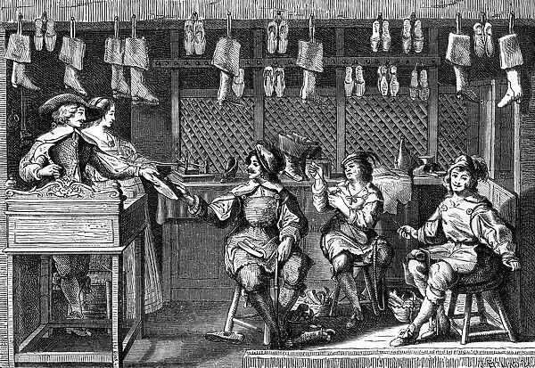 Cobblers shop during the time of Louis XIII of France, 17th century (1882-1884)