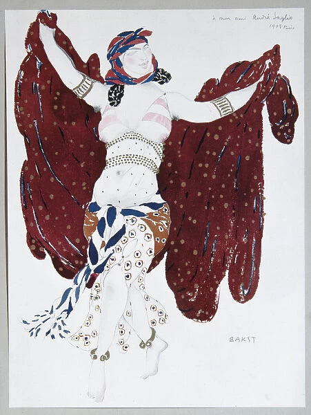 Costume design for the ballet Cleopatre, 1909. Artist: Bakst, Leon (1866-1924)