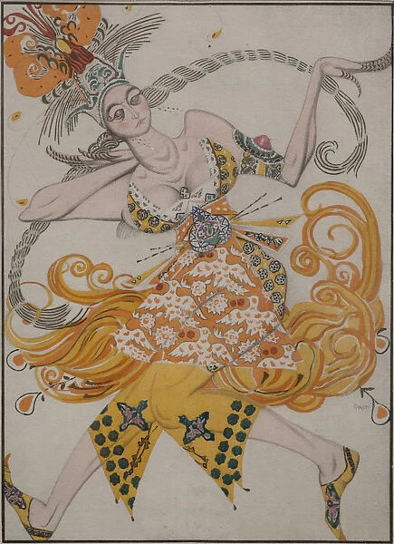 Costume design for the ballet The Firebird (L oiseau de feu) by I. Stravinsky