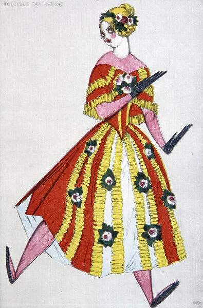 Costume design for the ballet The Magic Toy Shop by G. Rossini, 1919. Artist: Bakst, Leon (1866-1924)