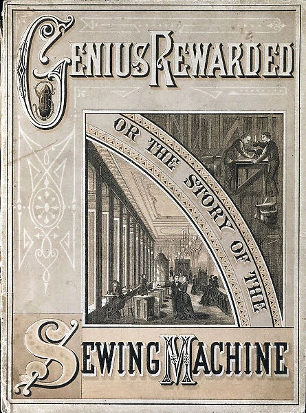 Cover of Genius Rewarded, or the History of the Singer Sewing Machine, 1880