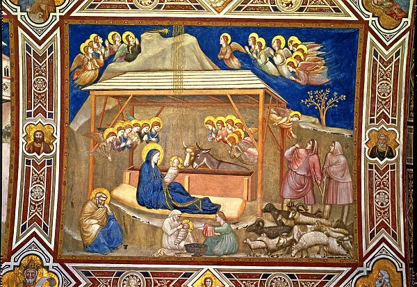 Crib, painting by Giotto