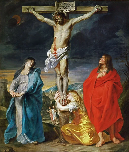 The Crucified Christ with the Virgin Mary, Saints John the Baptist and Mary Magdalene. Artist: Dyck, Sir Anthony van (1599-1641)