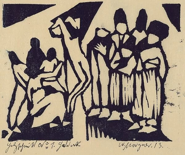 Crucifixion I, 1913. Creator: Morgner, Wilhelm