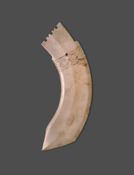 Curved Dagger-Blade (ge), Shang dynasty (c. 1600-1046 BC), 13th-11th century B. C