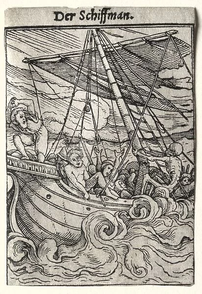 Dance of Death: The Sailor, c. 1526. Creator: Hans Holbein (German, 1497  /  98-1543)