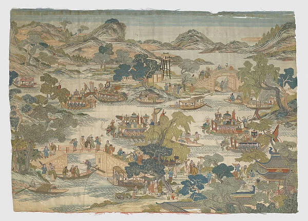Dragon-boat festival performance, 18th-19th century. Creator: Unknown