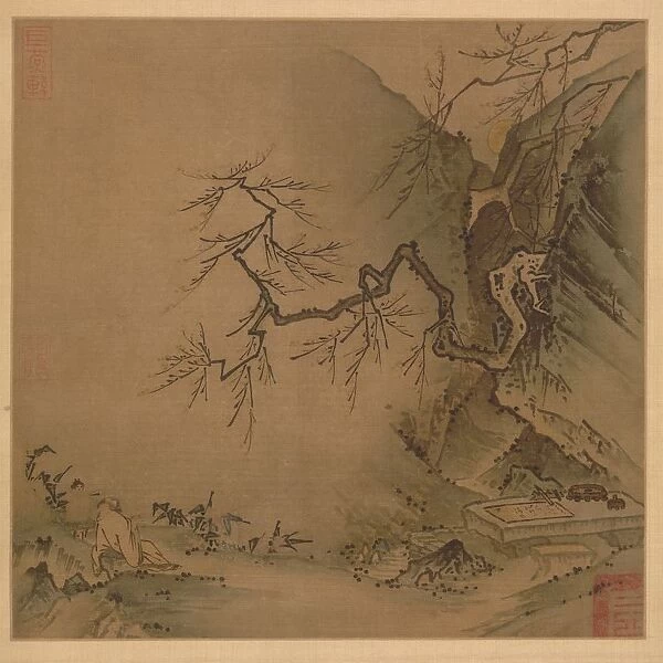 Drinking in the Moonlight, late 1100s-early 1200s. Creator: Ma Yuan (Chinese, c. 1150-after 1255)